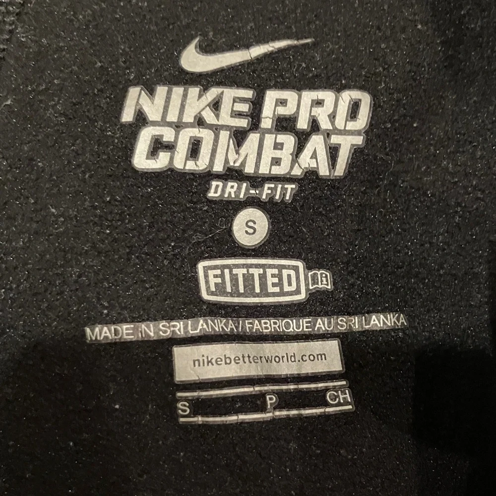 Nike Pro Combat Dri-FIT Leggings Women Black Fitted Athletic Pants — Lined Small - Picture 2 of 8